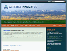 Tablet Screenshot of bio.albertainnovates.ca